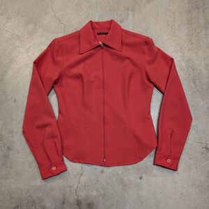 VTG Sisley Full Zip Jacket Women's M-L? Red Italian